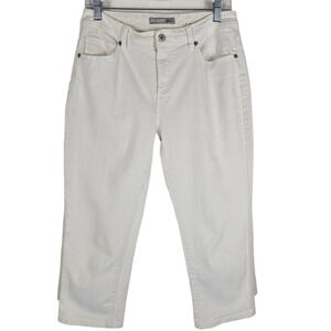 Chico's Platinum White Capri Summer Comfort Denim Jean's Women's 0.5 / 6